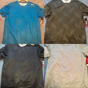 4 FILA ProVent Crewneck - different patterns NWT